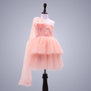 AKO DRESS IN PEACH PINK