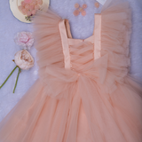 AUDREY DRESS IN PEACH PEARL