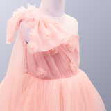 AKO DRESS IN PEACH PINK