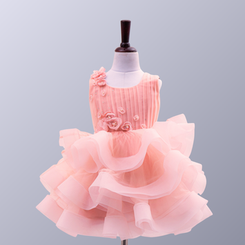 ANNA DRESS IN PEACH PINK