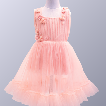 ANWEN DRESS IN PEACH PINK