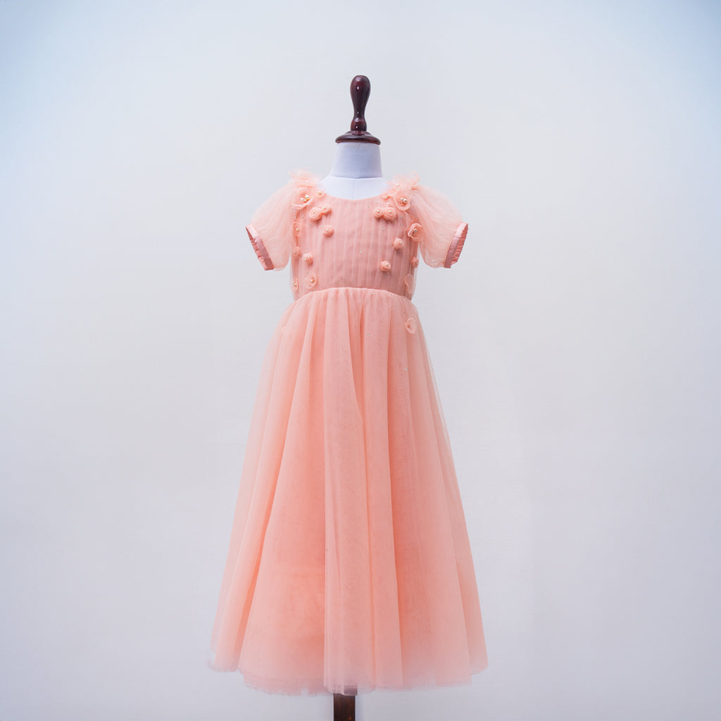 AERYAN GOWN IN PEACH PINK HappyLilliput AERYAN GOWN IN PEACH PINK HappyLilliput