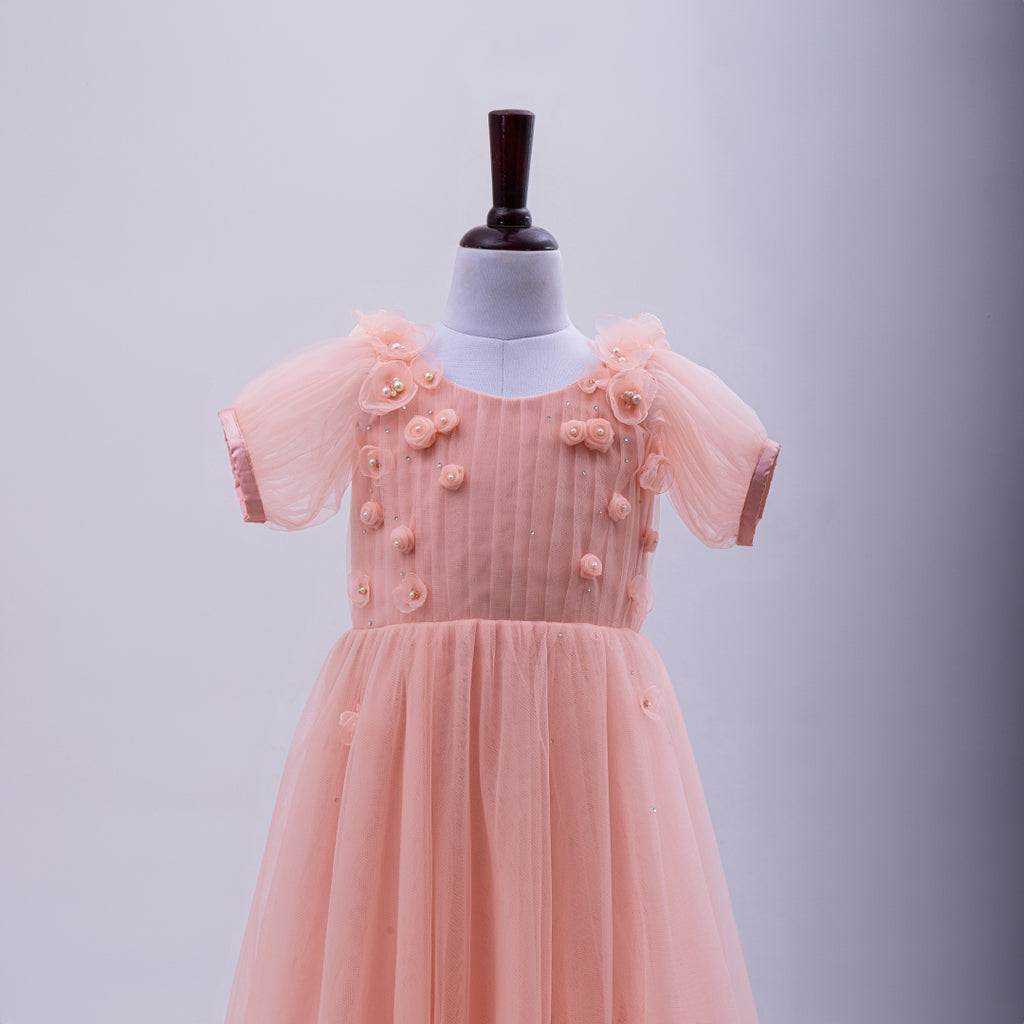 AERYAN GOWN IN PEACH PINK HappyLilliput AERYAN GOWN IN PEACH PINK HappyLilliput