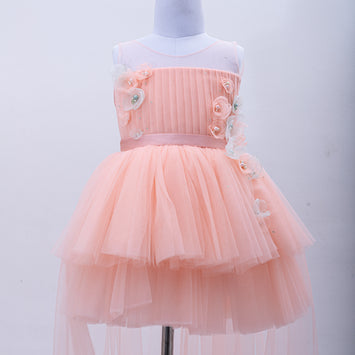 ALIZÉE DRESS IN PEACH PINK