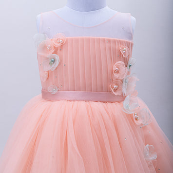 ALIZÉE DRESS IN PEACH PINK