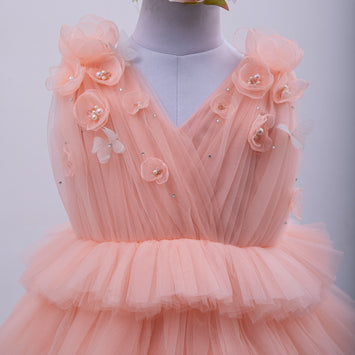 ANDREANNE DRESS IN PEACH PINK