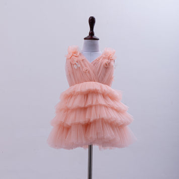 ANDREANNE DRESS IN PEACH PINK
