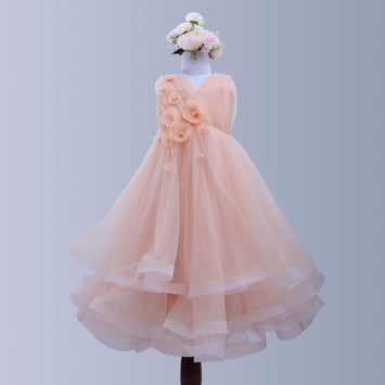 AXELLE GOWN IN PEACH PEARL